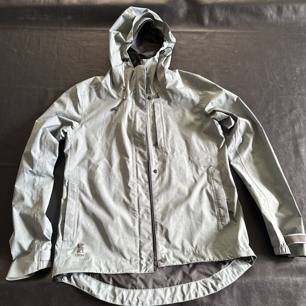 Chrome Industries Storm Cobra Jacket Women’s L Green Waterproof Cycling Jacket